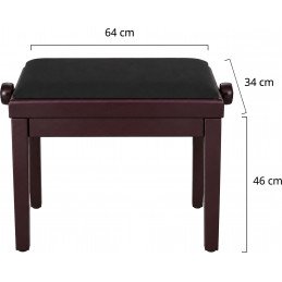 Proline klavírní stolička Premium Palisandr/Černá Mat