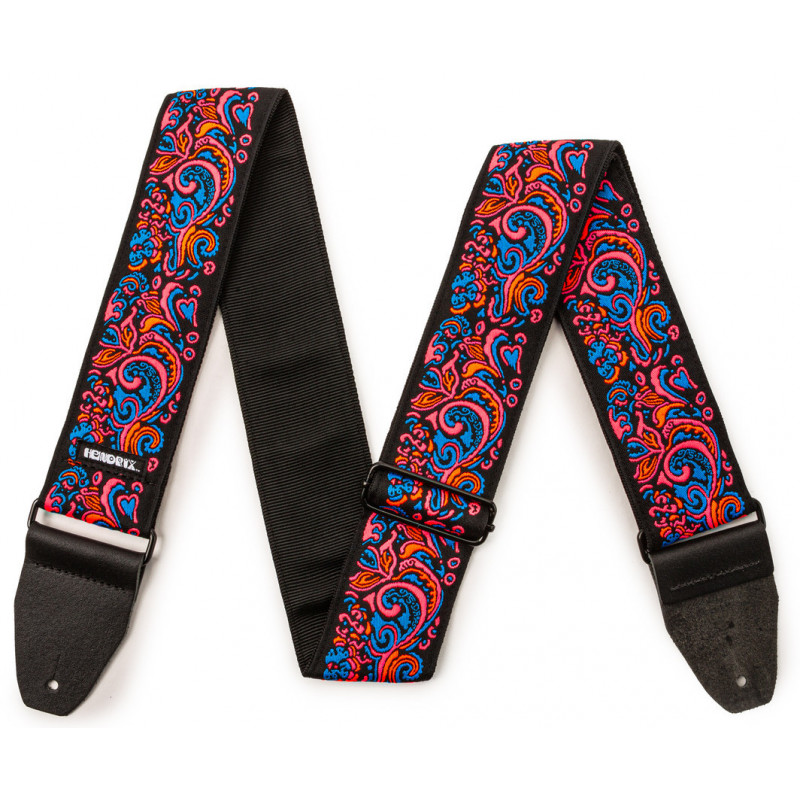 Dunlop JH28 JIMI HENDRIX™ BLACKLIGHT LOVE DROPS PINK STRAP
