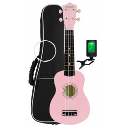 Classic Cantabile US-50 Soprano Ukulele Set Pink