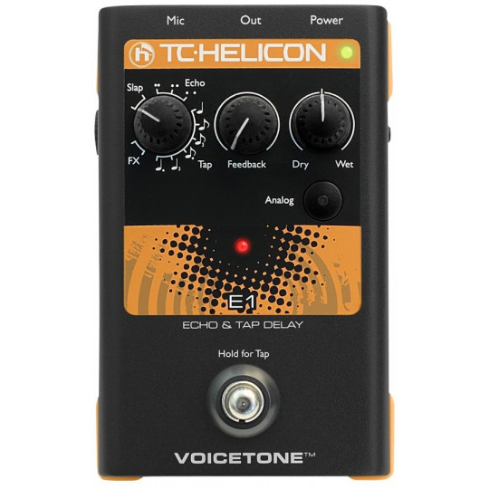 TC HELICON VoiceTone E1 - echo / tap delay multiefekt pro zpěv