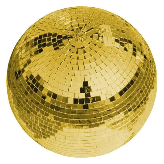 Zrcadlová koule 30 cm, zlatá