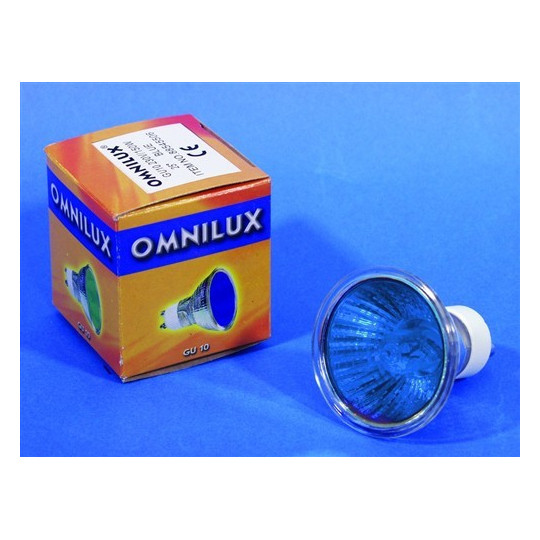 230V/50W GU-10 25° Omnilux, modrá