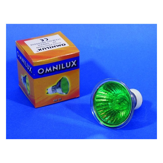 230V/50W GU-10 25° Omnilux, zelená