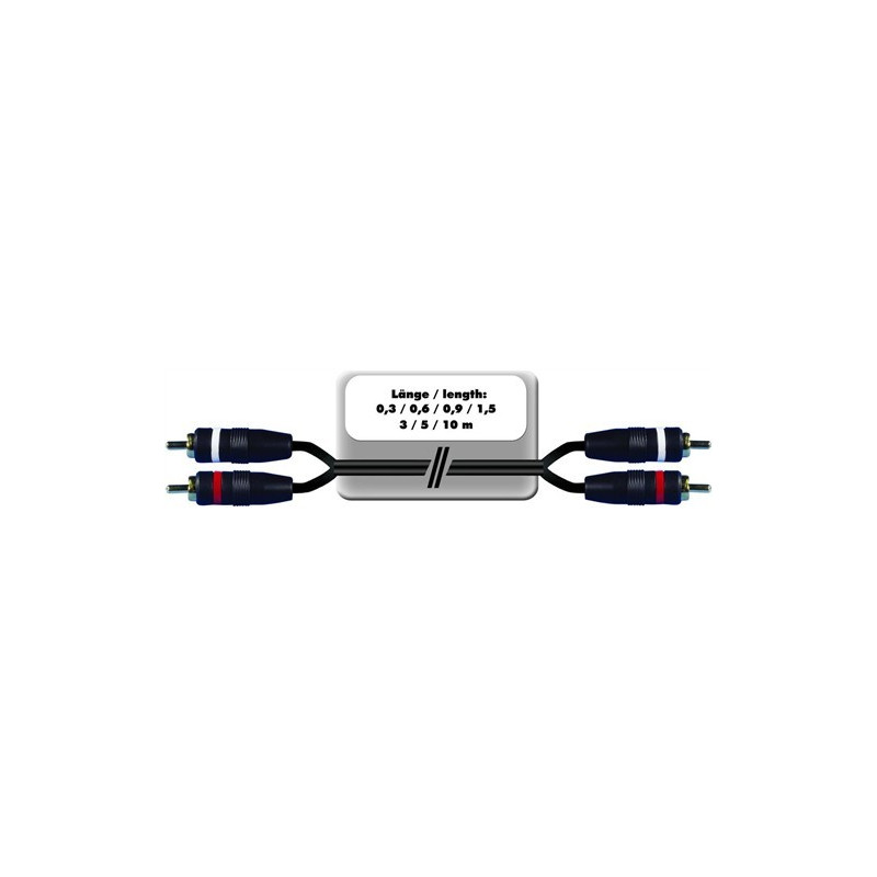 Kabel CC-03 2x 2 Cinch 0,3 m HighEnd