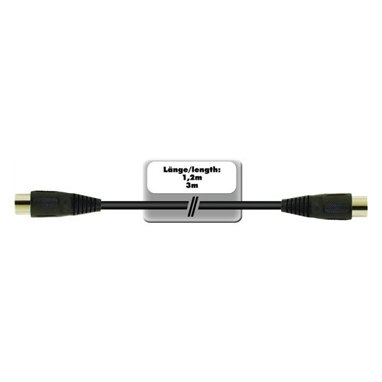 Kabel DC-12 2x 5-pólový DIN samec, 1,2 m