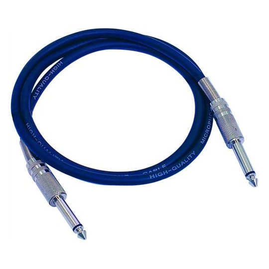 Kabel KC-10 2x Jack 6,3 mono 1 m, černý