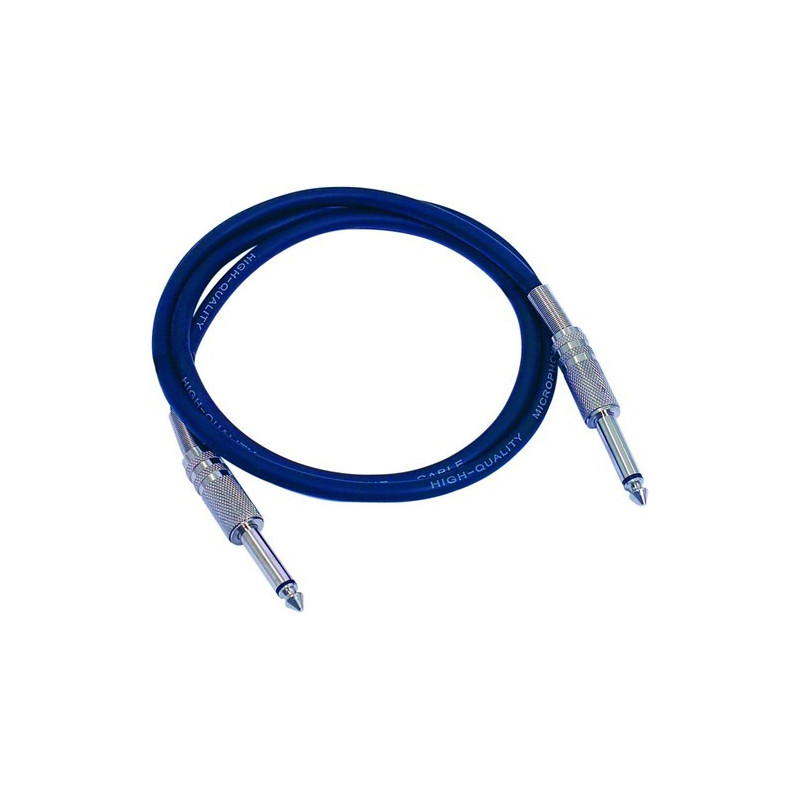 Kabel KC-10 2x Jack 6,3 mono 1 m, černý