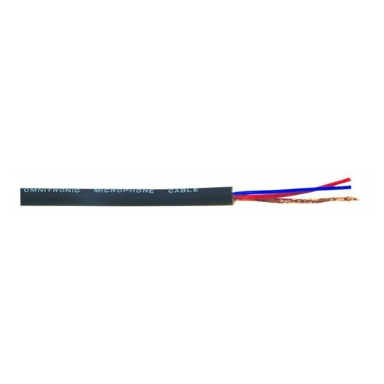 Omnitronic mikrofonní kabel, 2x 0,22qmm, černý