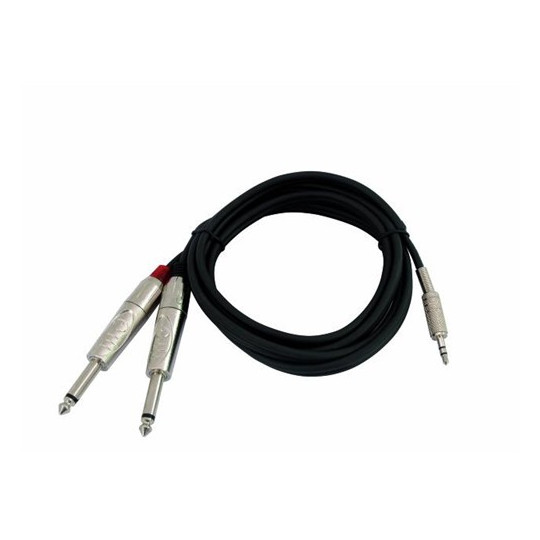 Kabel AC35-60 Jack 3,5 stereo - 2x Jack 6,3 mono, 6 m