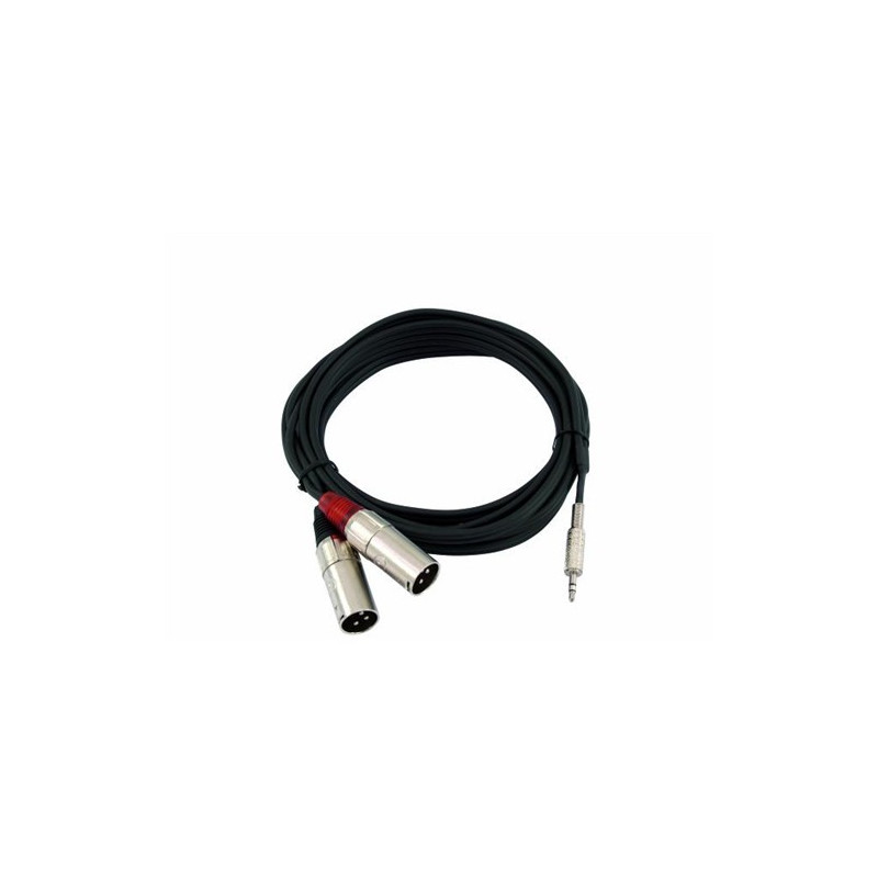 Kabel AC40-15 Jack 3,5 stereo - 2x XLR samec, 1,5 m