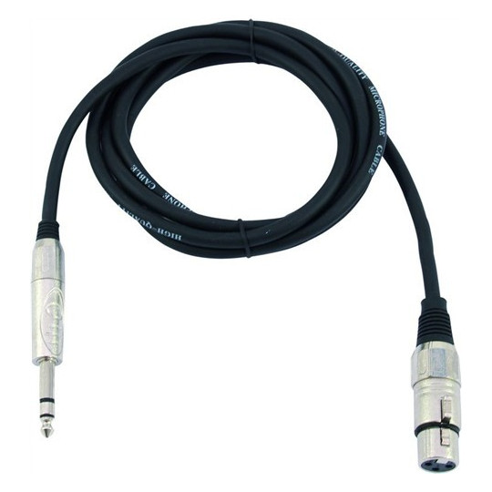 Kabel AXK-09 XLR samice - Jack 6,3 stereo, 0,9 m