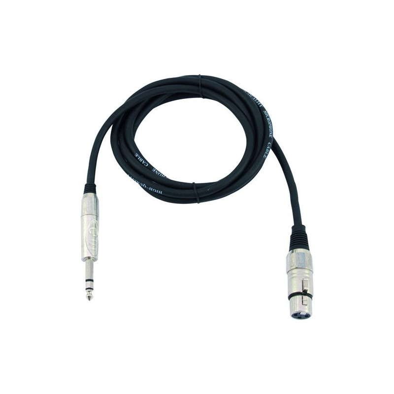 Kabel AXK-09 XLR samice - Jack 6,3 stereo, 0,9 m