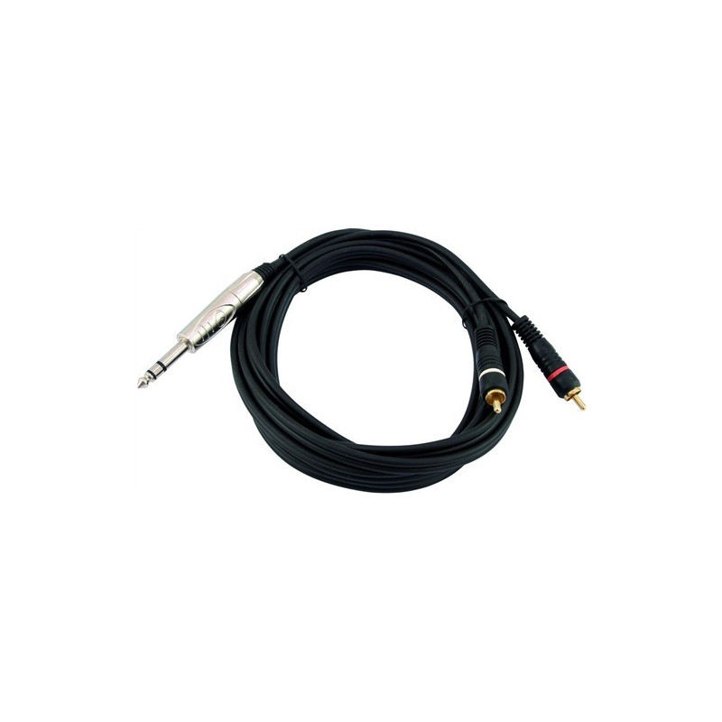 Kabel AL-15 Jack 6,3 stereo - 2x RCA, 1,5 m