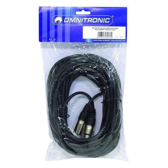 Kabel MC-150 XLR samec - XLR samice, černý, 15m