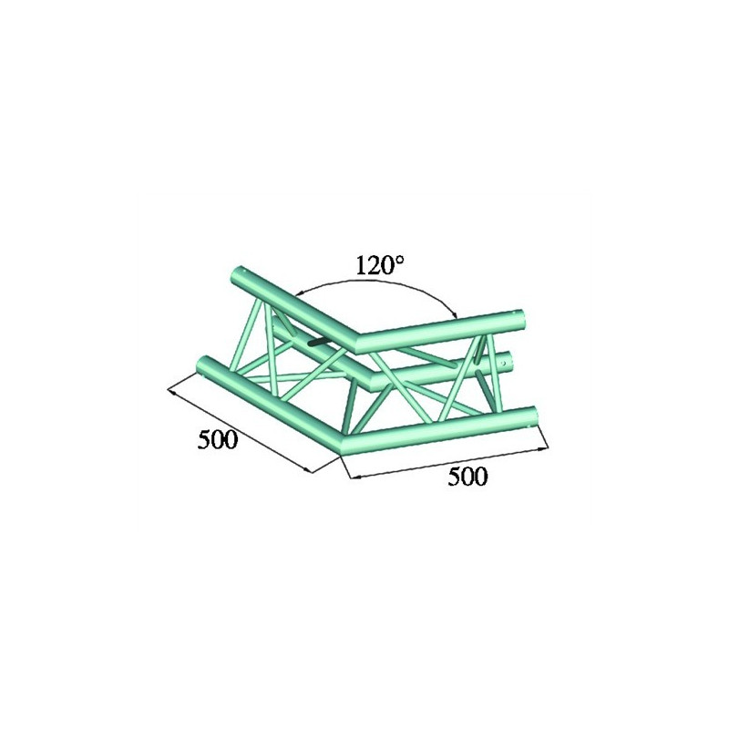 Trilock S-PAC 22 2-koncový rohový díl, 120°, černý