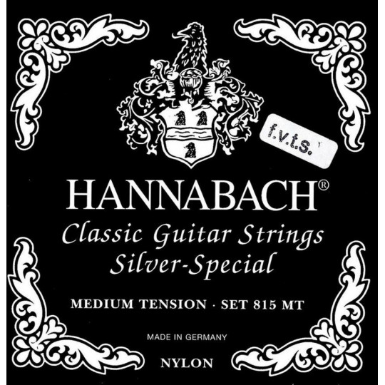 Hannabach Struny pro klasiku 815 F.V.T.S  Medium / High Tension Silver special Sada