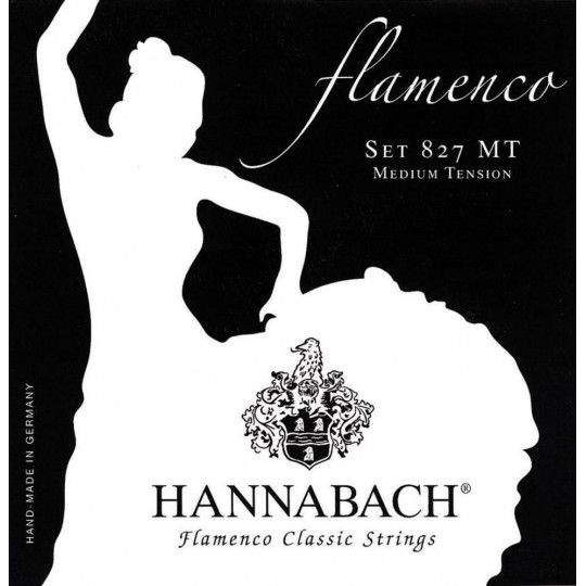 Hannabach Struny pro klasickou kytaru série 827 Medium tension Flamenco Classic Sada