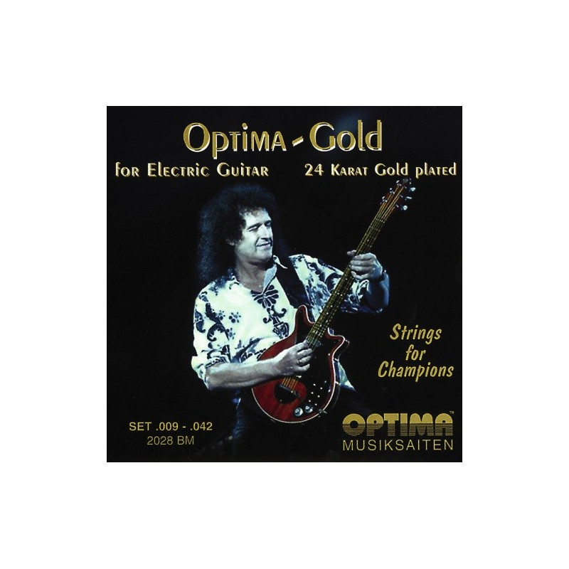 Optima struny pro E-kytaru Gold Strings Round Wound Sada