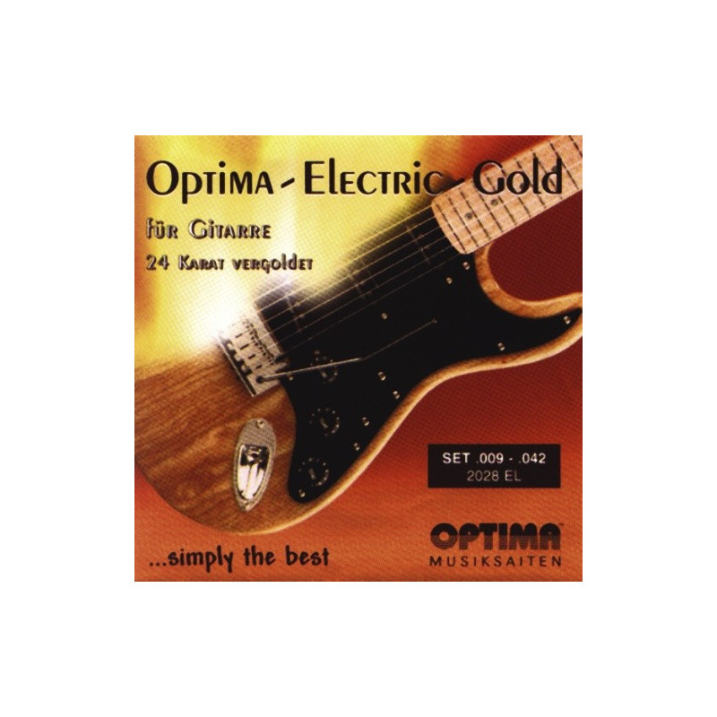 Optima struny pro E-kytaru Gold Strings Round Wound Sada