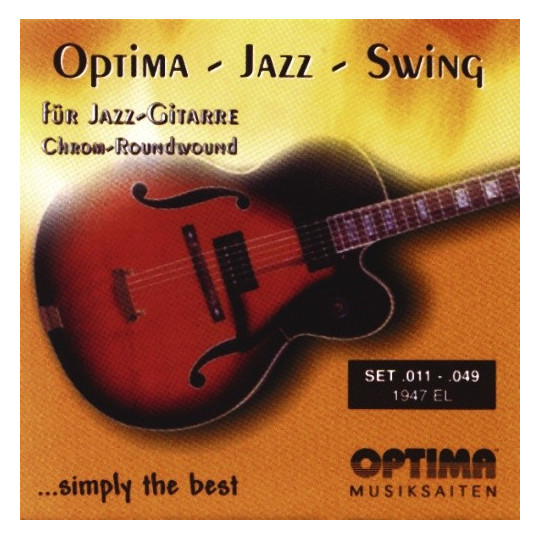 Optima struny pro E-kytaru Jazz Swing série Round Wound Sada