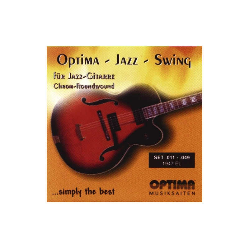 Optima struny pro E-kytaru Jazz Swing série Round Wound Sada