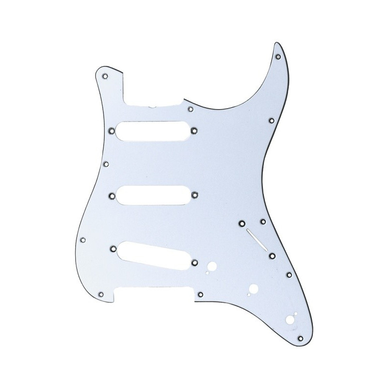 Partsland Úderová deska Stratocaster model Bílá, 3-vrstvá