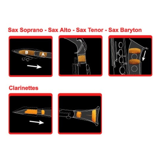 Saxmute Dusítko pro saxofon Soprán saxofon (z jednoho kusu)