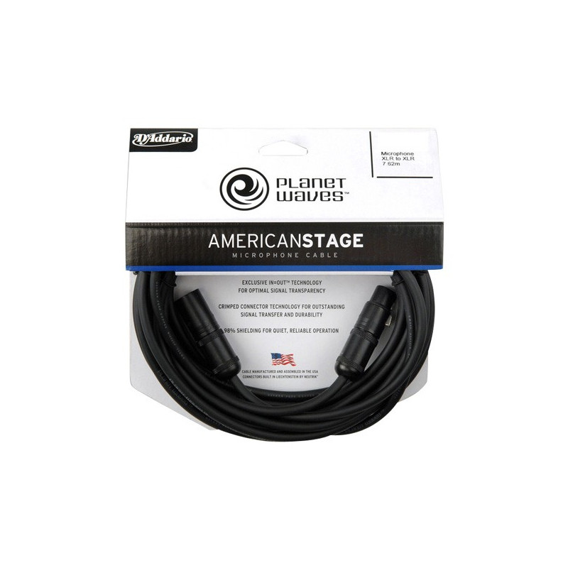 PLANET WAVES PW-AMSM-25 - mikrofonní kabel