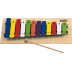 Metalofon sopránový, 12 barevných kamenů, dřevěný korpus