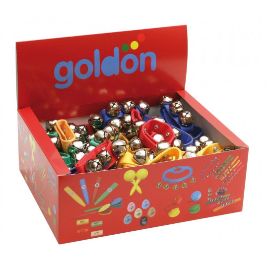 GOLDON - 4 rolničky na barevném řemínku- 50 kusů (33409)