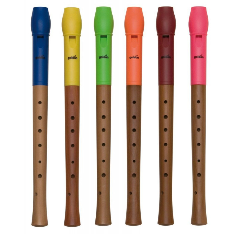 GOLDON - sopránová zobcová flétna různé barvy - typ německý (dod. v krabici) (42010)