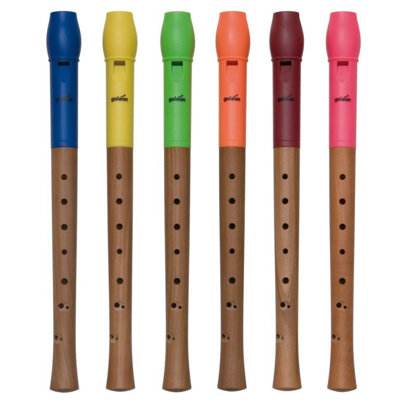 GOLDON - sopránová zobcová flétna různé barvy - typ barokní (dod. v krabici) (42015)