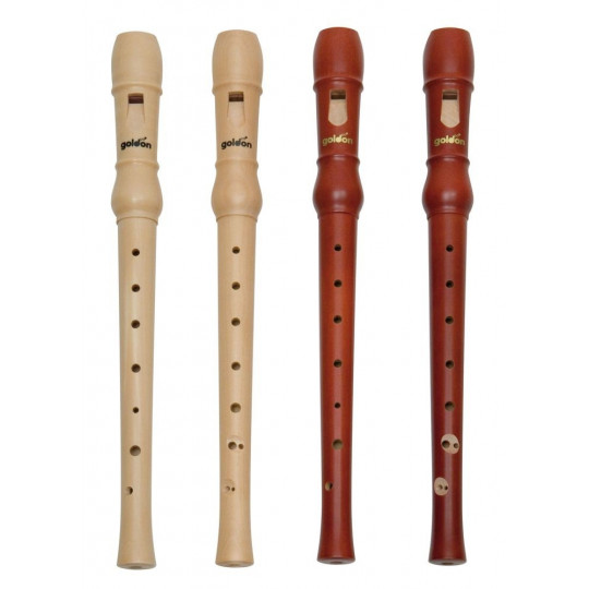 GOLDON - sopránová zobcová flétna dřevěná - typ německý, barva hnědá (42051)