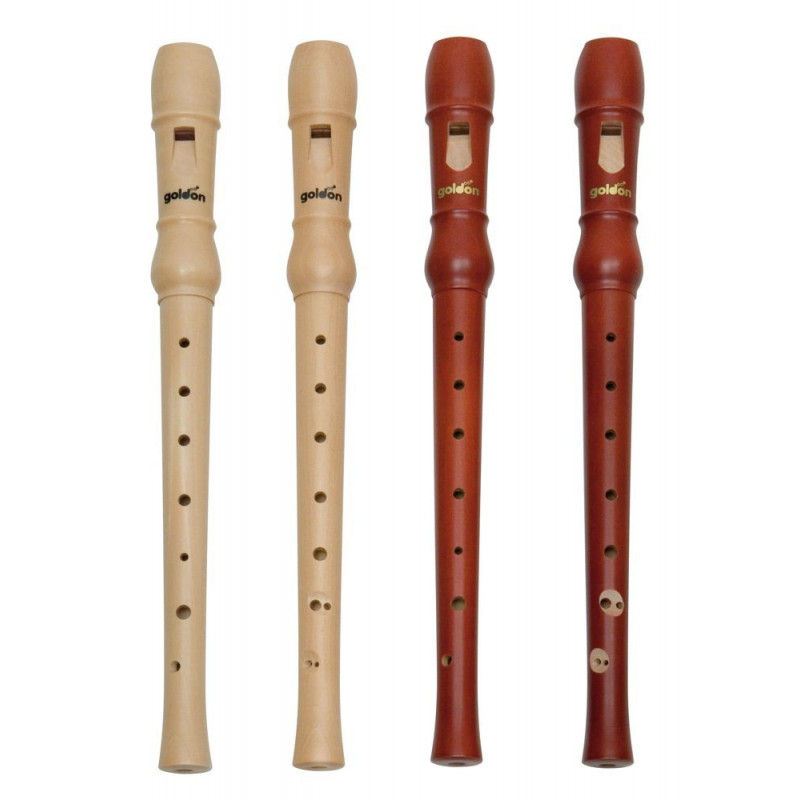 GOLDON - sopránová zobcová flétna dřevěná - typ německý, barva hnědá (42061)