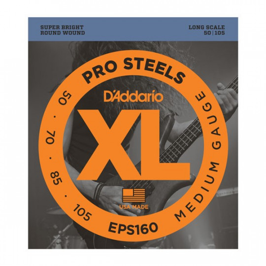 D'Addario EPS160 - struny pro baskytaru - dlouhá menzura (34palců)