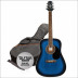 Pack - kytara dreadnought (povlak, řemen, struny, trsátka, DVD škola), kytara s vestavěnou ladičkou - barva černá, třešňová, natural mat, natural, modrá, tabák, vínová