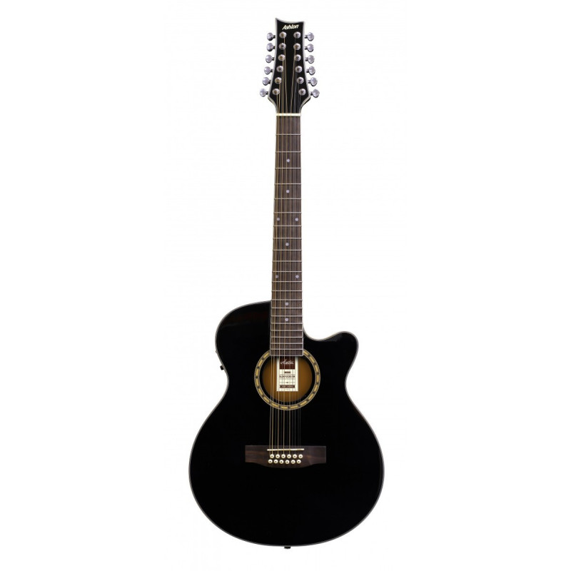 Ashton  SL 29/12CEQ BK  - 12-ti strunná kytara