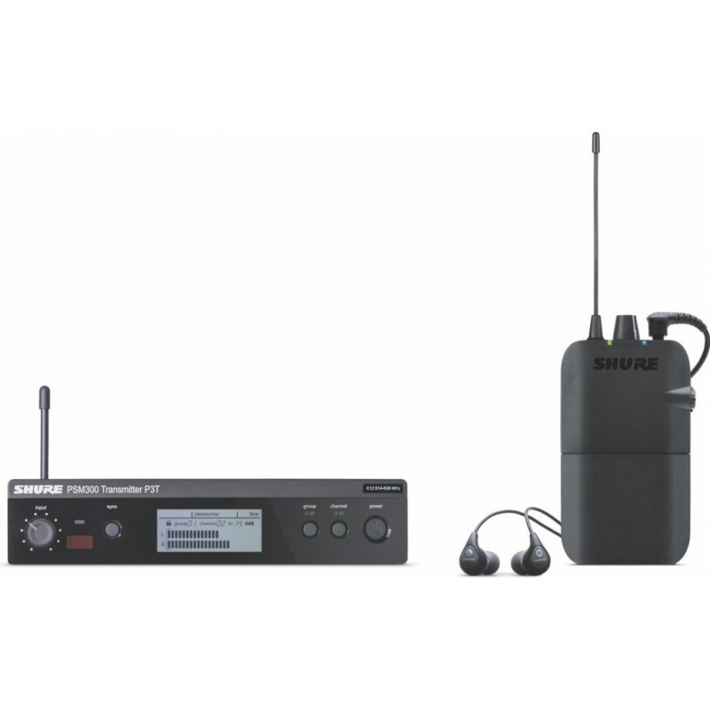 SHURE P3TER112GR - PSM300 stereo monitoring systém vč. SE112GR