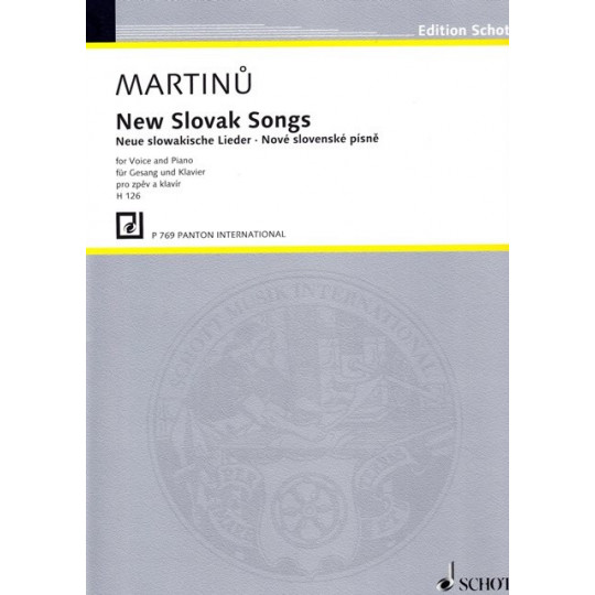 Nové slovenské písně - Martinů Bohuslav