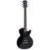 Elektrická kytara typu Les Paul v černém lesklém provedení s tělem z lípy a javorovým krkem, osazená 2 humbuckery.