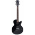 Elektrická kytara typu Les Paul v černém lesklém provedení s tělem z lípy a javorovým krkem, osazená 2 humbuckery.