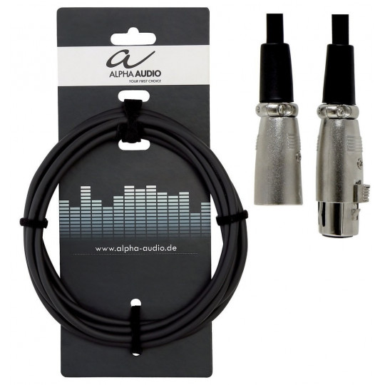 Alpha Audio Basic Mic 1x 6,3 mm Stereo - 1x XLR (m) 9m