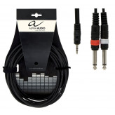 Alpha Audio Basic Y-Cable 1x 3,5 mm Stereo Jack - 2x 6,3 mm Mono Jack 1,5m