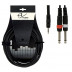 Basic Line Y-Cable; 1x 3,5 mm Stereo Jack - 2x 6,3 mm Mono Jack; 3m