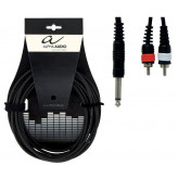 Alpha Audio Basic Y-Cable 1x 6,3 mm Mono Jack - 2x Cinch 3m