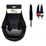 Alpha Audio Basic Y-Cable 1x 6,3 mm Stereo Jack - 2x Cinch 1,5m