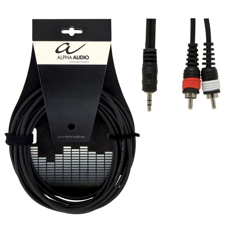 Alpha Audio Basic Y-Cable 1x 3,5 mm Stereo Jack - 2x Cinch 1,5m