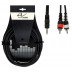 Basic Line Y-Cable; 1x 3,5 mm Stereo Jack - 2x Cinch; 3m