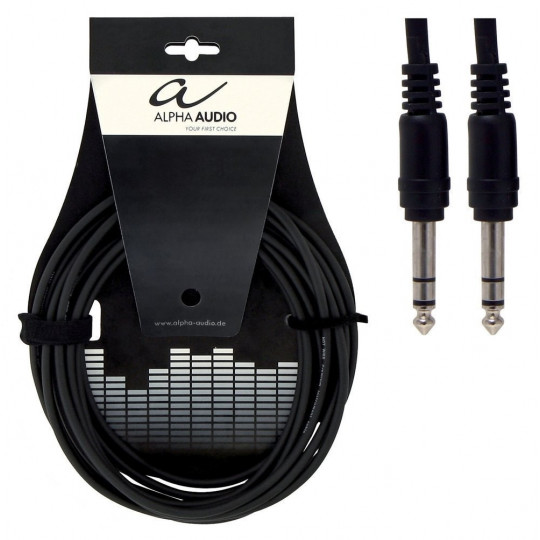 Alpha Audio Basic Patch 6,3 mm Stereo Jack - 6,3 mm Stereo Jack 0,6m