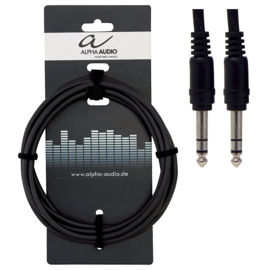 Alpha Audio Basic Patch 6,3 mm Stereo Jack - 6,3 mm Stereo Jack 0,6m